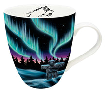 Charger l'image dans la galerie, Sky Dance Inukshuk Mug Amy Keller Rempp, Metis Artist, Ingigenous Art