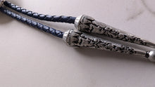 Charger l&#39;image dans la galerie, Blue Carp Leather Bolo by Namgis artist Jonathan Whonnock - North of Fifty Indigenous Boutique

