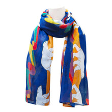 Laden Sie das Bild in den Galerie-Viewer, &quot;Polar Bear&quot; scarf by Indigenous Artist Dawn Oman
