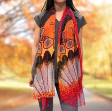 Laden Sie das Bild in den Galerie-Viewer, Moon Whispers Dance Eco Scarf by Native artist, Delree Dumont
