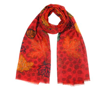 Charger l&#39;image dans la galerie, Fall Winds of Change Eco Scarf by Metis artist, Leah Dorion
