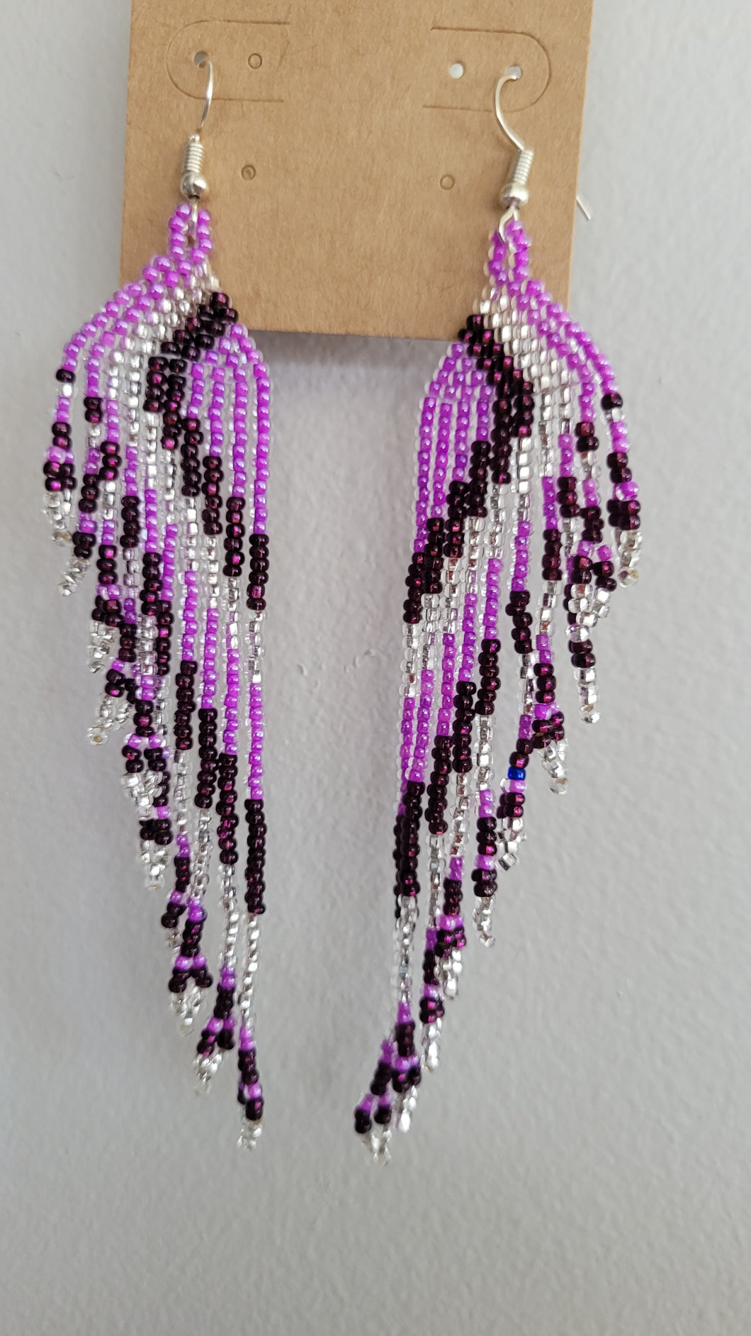 Beaded Cascade Fringe Earrings