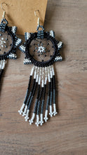 Load image into Gallery viewer, Large Beaded Dream Catcher Fringe Earrings
