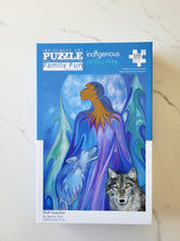 Charger l&#39;image dans la galerie, Native artist, Indigenous Art, Sioux, Maxine Noel, Wolf Guardian, Puzzle
