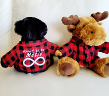 Load image into Gallery viewer, &quot;Proud to be Métis&quot; Embroidered Plush Animal  Moose, Sasquatch or Bear
