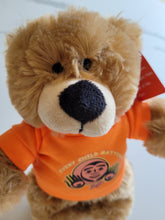 Laden Sie das Bild in den Galerie-Viewer, 10&quot; Teddy Bear stuffie with Every Child Matters Tshirt, a Native artist Bill Helin design
