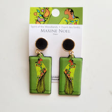 Load image into Gallery viewer, &quot;Spirit of the Woodland&quot; Vegan Leather Earrings, artwork by Native artist Maxine Noel
