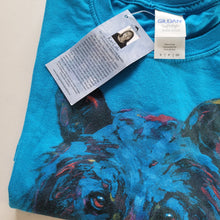 Laden Sie das Bild in den Galerie-Viewer, &quot;Very Wet Bear&quot; Tshirt by Nature Artist Keri Lehr - turquoise - small only
