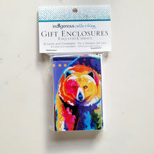 Load image into Gallery viewer, Gift Enclosure, package of 8 mini cards and envelopes - John Balloue Art (Bear)
