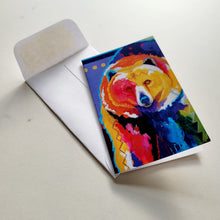 Load image into Gallery viewer, Gift Enclosure, package of 8 mini cards and envelopes - John Balloue Art (Bear)
