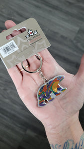 Alpha Bear Key Chain artwork by Indigenous artist, Dawn Oman