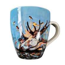 Laden Sie das Bild in den Galerie-Viewer, &quot;Sweet Dreams&quot; 18 oz Mug, art by Metis artist Carla Joseph / Sleeping Moose
