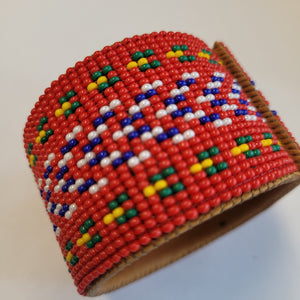 Beaded Metis Sash beaded Cuff Bracelet