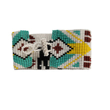 Laden Sie das Bild in den Galerie-Viewer, 1 5/8 inch wide Beaded Buffalo Bracelet
