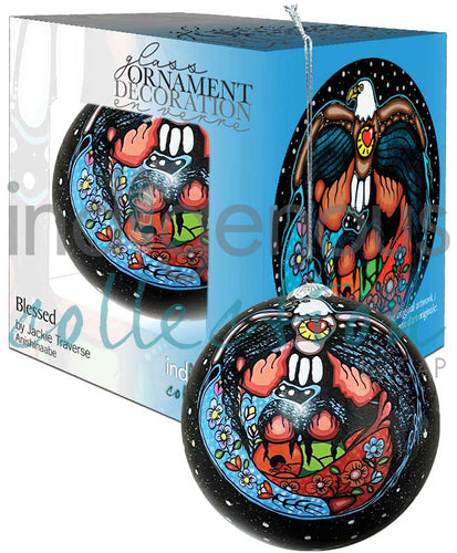 Blessed Glass Ornament by Jackie Traverse