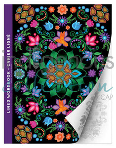 Lined Work Book, artwork by Tracey Metallic - North of Fifty Indigenous Boutique