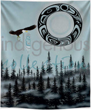 Charger l'image dans la galerie, Eagle Moon fleece blanket, artwork by Shelley Davies
