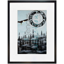 Laden Sie das Bild in den Galerie-Viewer, Eagle Moon Wall Art by Shelley Davies |  Indigenous Art Print Canada
