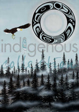 Laden Sie das Bild in den Galerie-Viewer, Eagle Moon Wall Art by Shelley Davies |  Indigenous Art Print Canada
