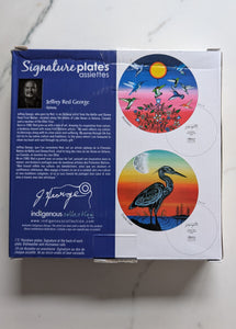 Indigenous plate set by Jeffrey Red George