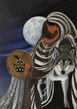 Laden Sie das Bild in den Galerie-Viewer, Shape Shifter indigenous wall art by Betty Albert Canada
