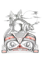 Charger l'image dans la galerie, Beaver Making Home indigenous wall art by Charles Silverfox Canada

