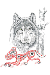 Wolf by Native Artist Charles Silverfox, North of Fifty 50