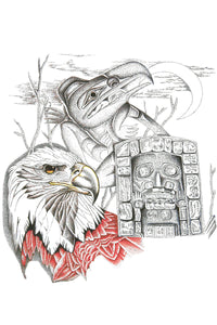 Eagle by Native Artist Charles Silverfox, North of Fifty 50