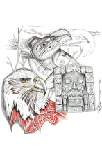 Load image into Gallery viewer, Eagle indigenous wall art by Charles Silverfox Canada
