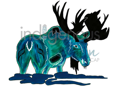 Moose by Native artist Diane Levesque North of 50 