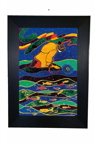 Winter Run by dawn oman, native artist, indigenous art, dene art, North of 50