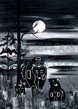 Charger l'image dans la galerie, Bear and Cubs indigenous wall art by Diane Levesque Canada
