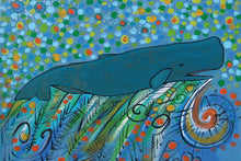 Charger l'image dans la galerie, Petroglyph Sperm Whale indigenous wall art by Alan Syliboy Canada
