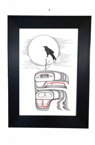 Raven by Native Artist Charles Silverfox, North of Fifty 50