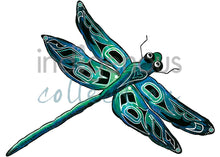 Laden Sie das Bild in den Galerie-Viewer, Dragonfly indigenous wall art by Diane Levesque Canada
