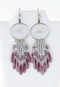 Dreamcatcher Earrings, amethyst