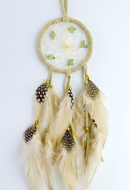 2.5 inch Tan Dream Catcher Handmade in Canada