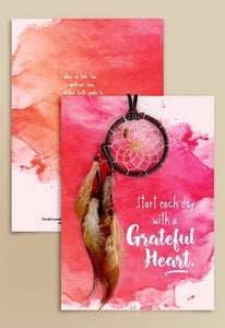 "Grateful Heart" Dream Catcher Greeting Card Handmade in Canada