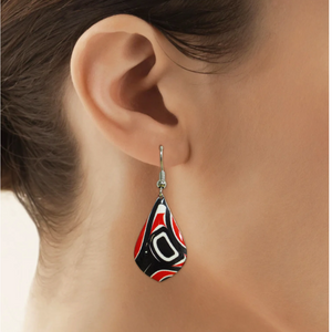 Jamie Sterritt Gitksan artist salmon earrings