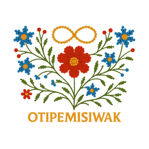 Otipemisiwak Short sleeved Cotton Tshirt in white