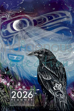 Laden Sie das Bild in den Galerie-Viewer, &quot;MIdnight Whispers&quot; 2026 Weekly Planner artwork by Karen Erickson - North of Fifty Indigenous Boutique
