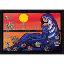Laden Sie das Bild in den Galerie-Viewer, "Evening Sun Woman" Wall Art by Cree artist Betty Albert
