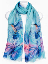 Load image into Gallery viewer, Hummingbird Feathers Eco Scarf by Carla Joseph
