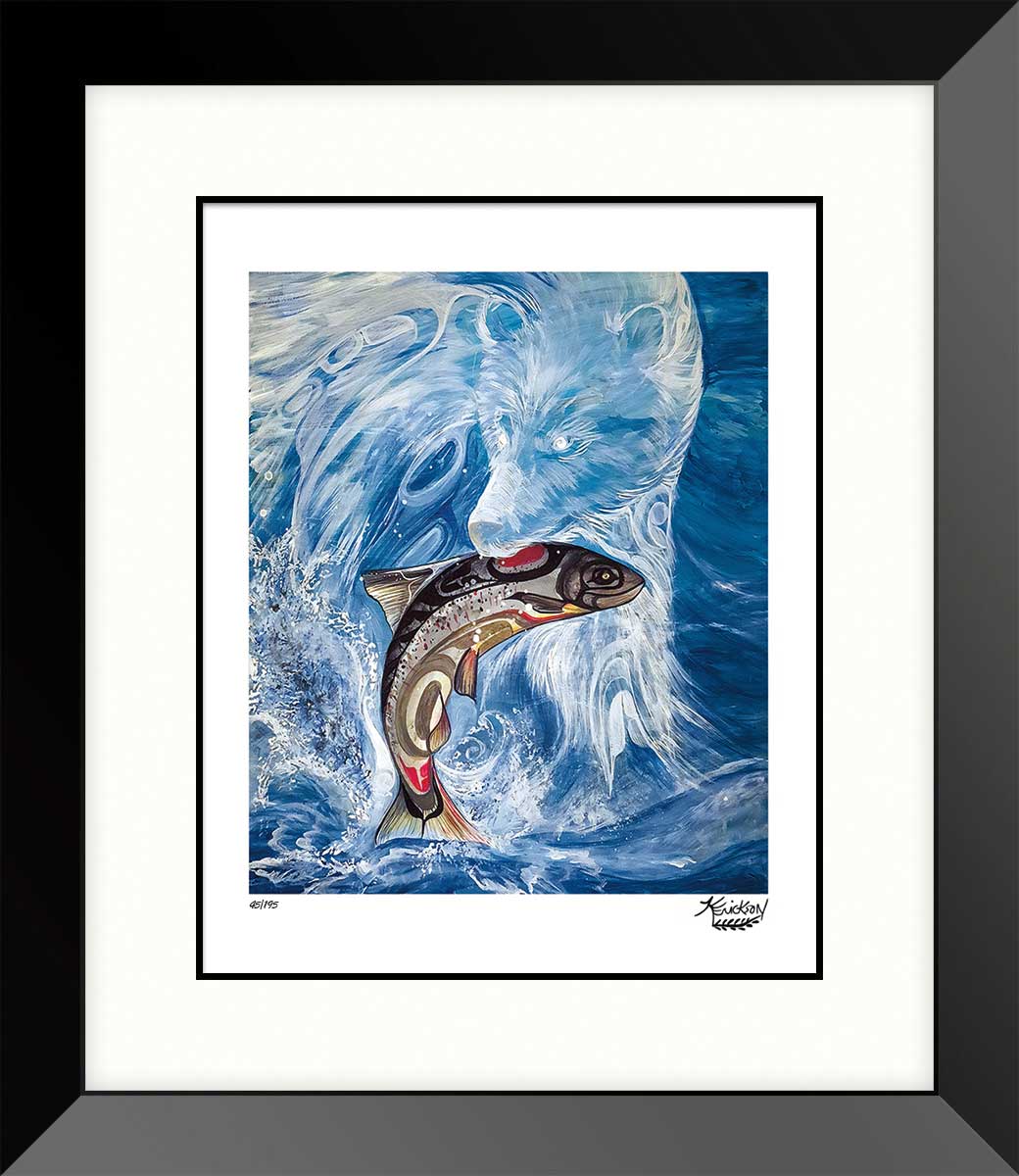 LIMITED EDITION ART PRINT -  Spirit Bear by Metis artist, Karen Erickson