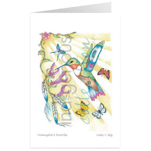 Laden Sie das Bild in den Galerie-Viewer, Hubert V Billy Hummingbird and Butterfly Wall Art | Native Art Canada

