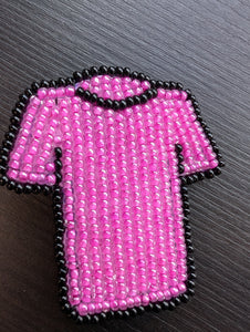 Pink Shirt Beaded Pin