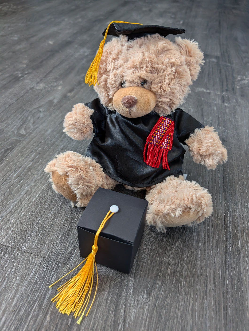 Graduation Bear with Beaded Pin