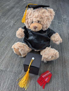 Graduation Bear with Beaded Pin