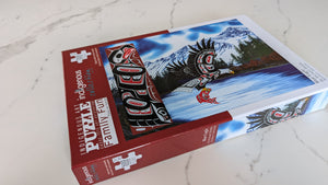 "Blue Eagle" 500 piece Jigsaw Puzzle by Native artist, Richard Shorty - North of Fifty Indigenous Boutique