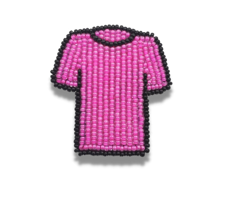 Pink Shirt Beaded Pin